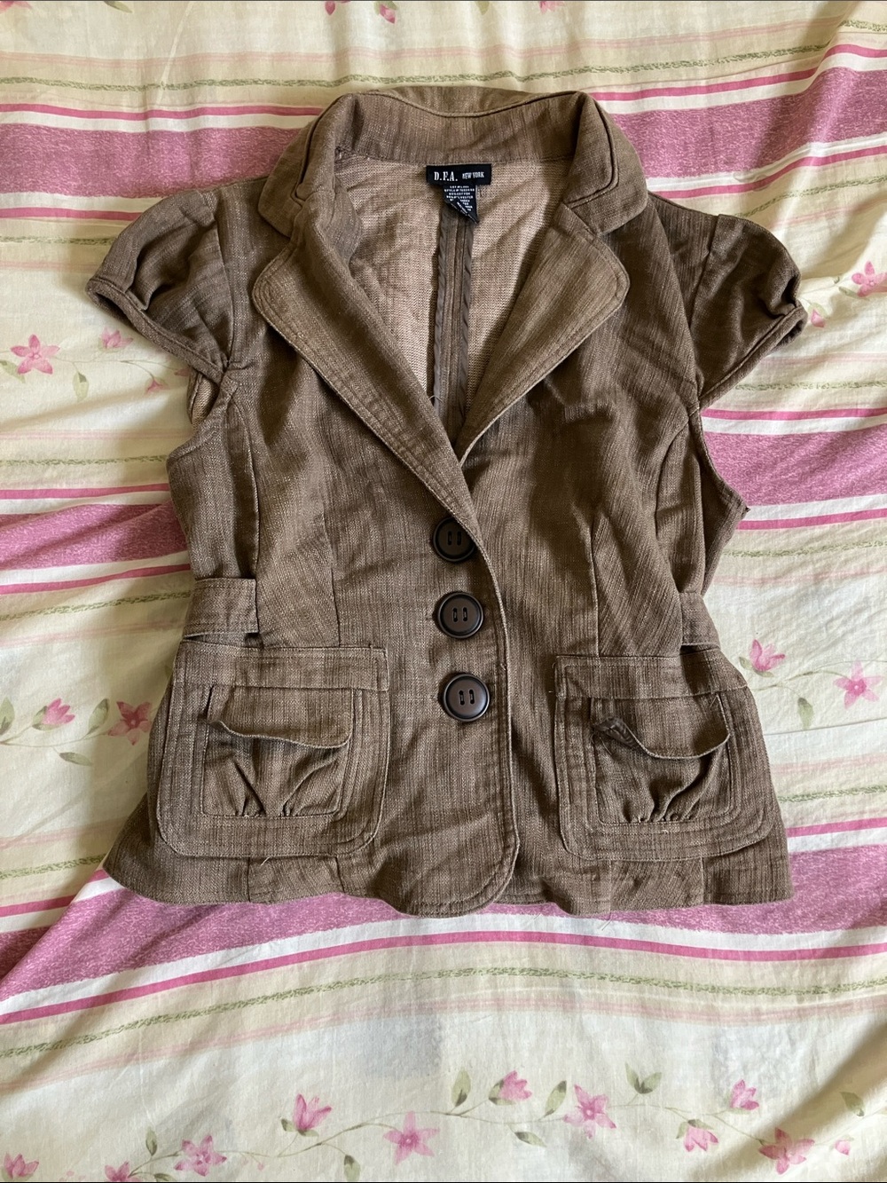 big button cute fitted blazer